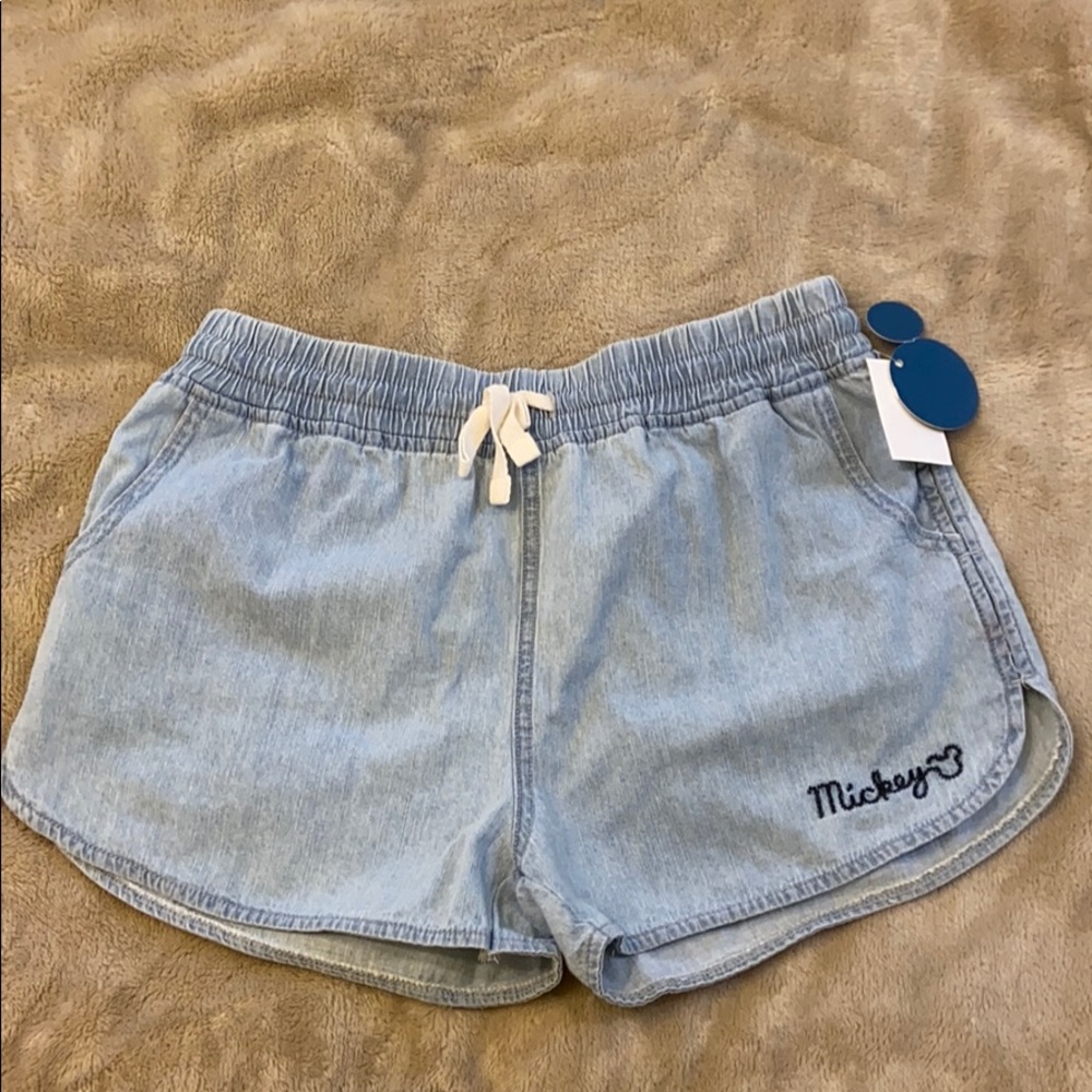 Disney x Junk Food Mickey Chambray Shorts